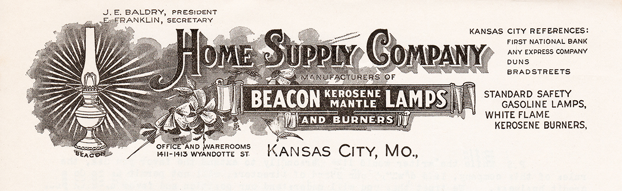 Home Supply Company - Beacon letterhead 1917